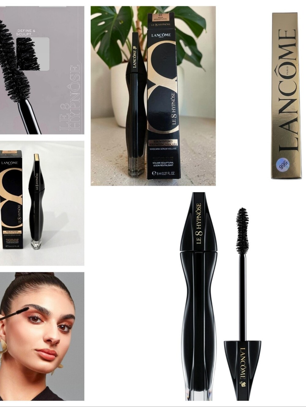 Lancome Le 8 Hypnose Noir Sculptural Serum Infused Mascara Full Sized New In Box